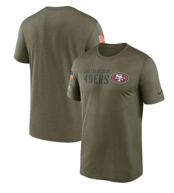 Men's San Francisco 49ers Olive 2022 Salute to Service Legend Team T-Shirt Men's San Francisco 49ers Olive 2022 Salute to Service Legend Team T-Shirt